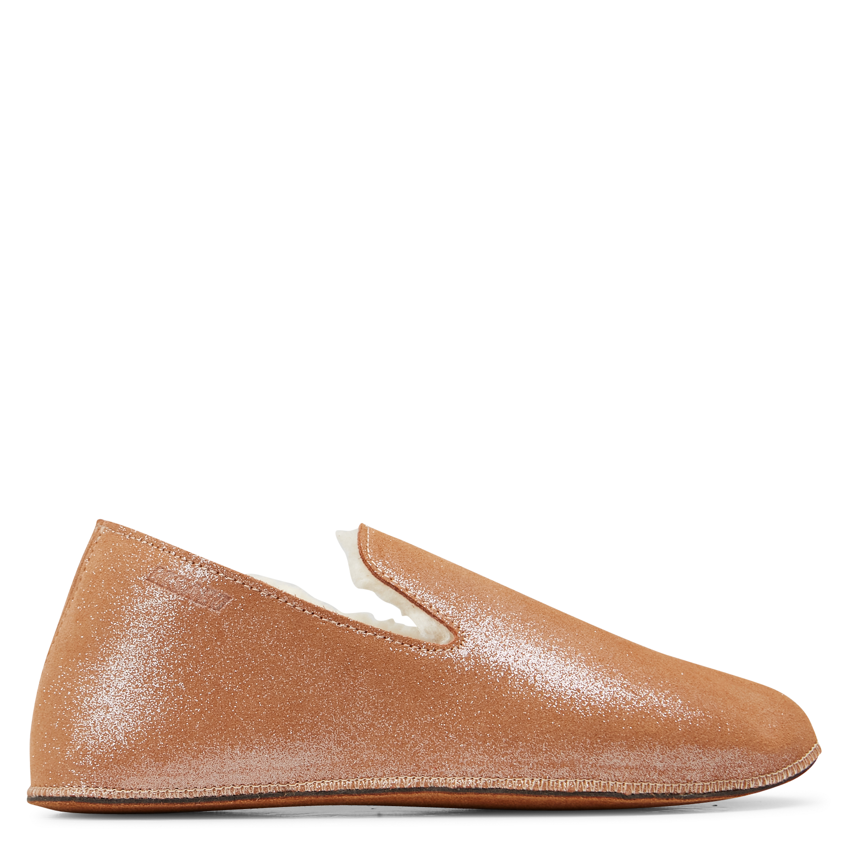 COCO - Chaussons fourrés en cuir velours| Marron