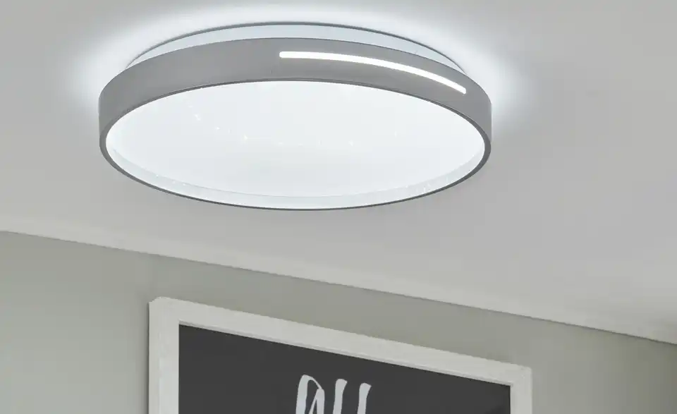 KHG LED-Deckenleuchte, 1-flammig, silberfarben