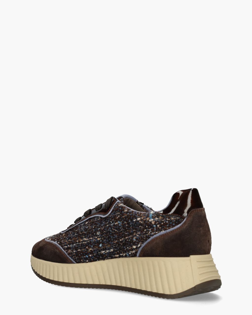 Softwaves Alice Donkerbruin/Blauw Damessneakers