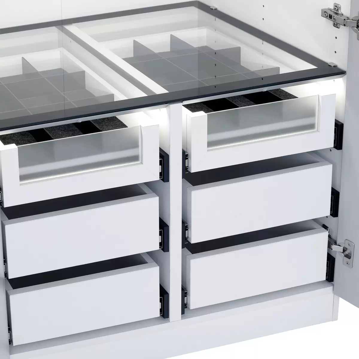 Schublade Unit weiss