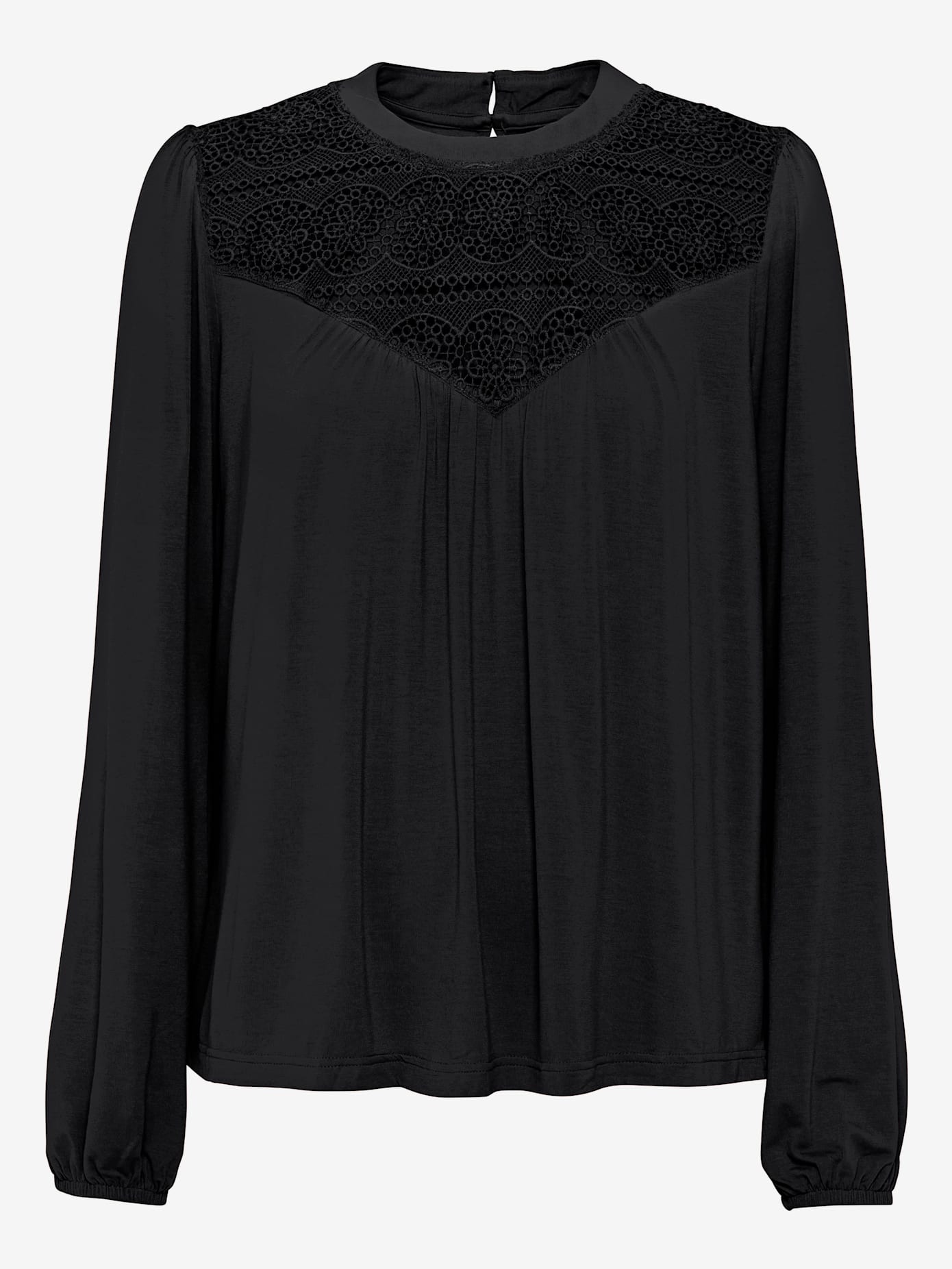 T-shirt empiècement en dentelle