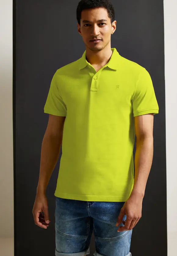 Piquée Poloshirt - acid yellow