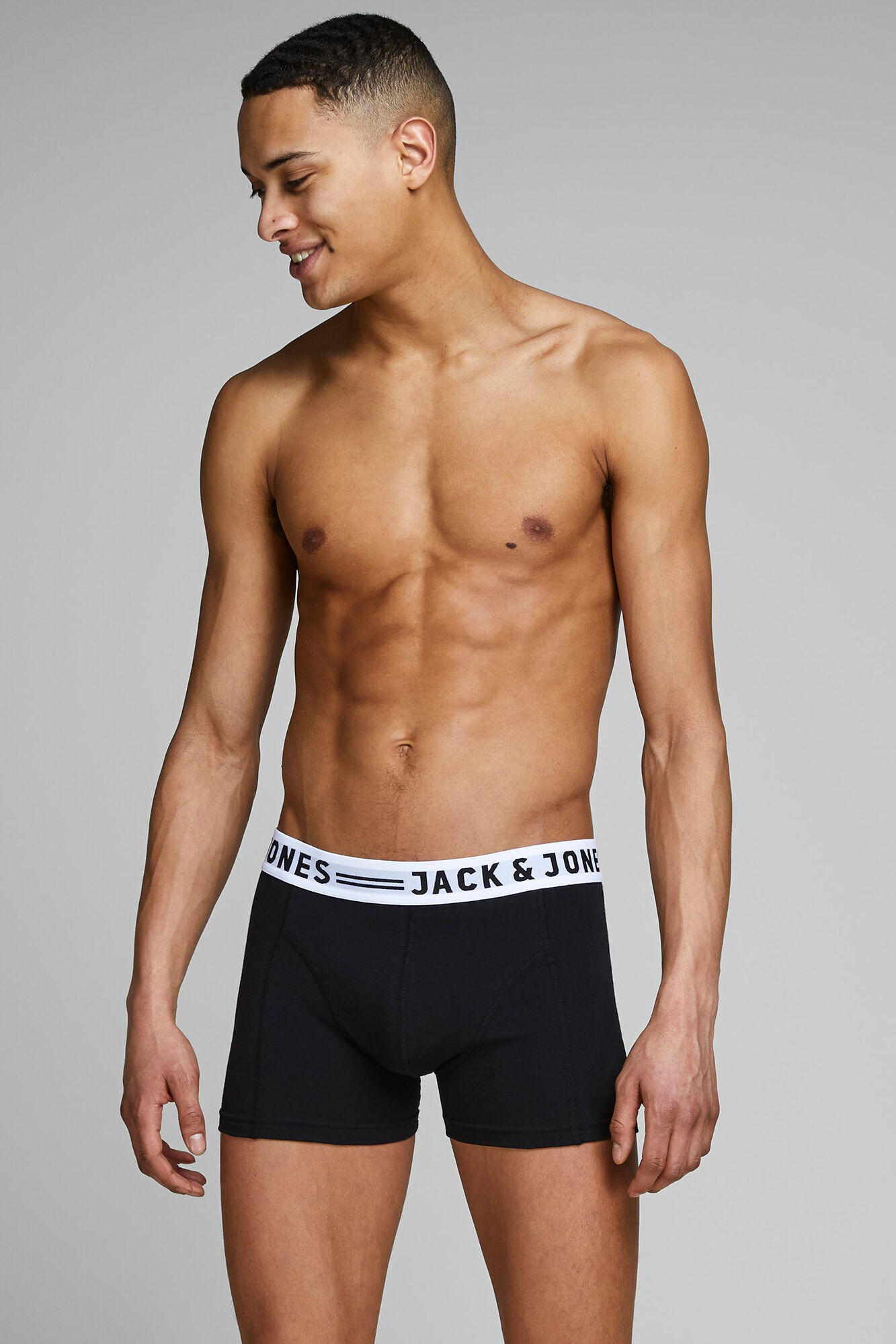 Cuecas boxer com logotipo contrastante