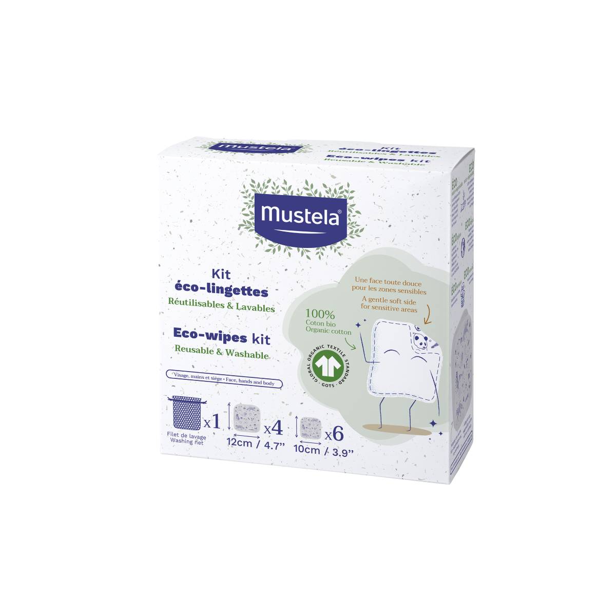 TOALHETE MUSTELA ECO REUTILIZAVEIS 10UN