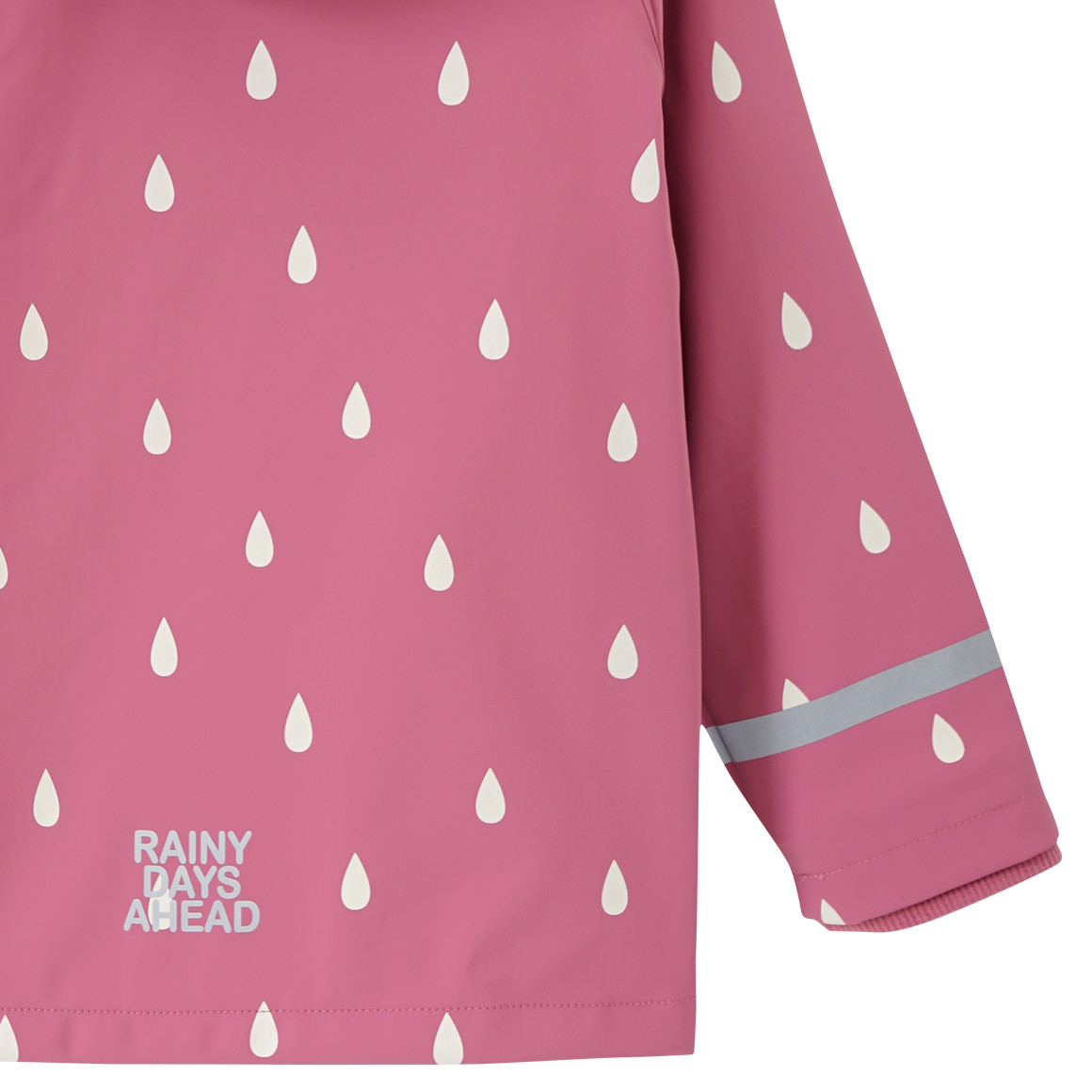 Topolino Kinder Regenjacke mit Regentropfen-Muster altrosa