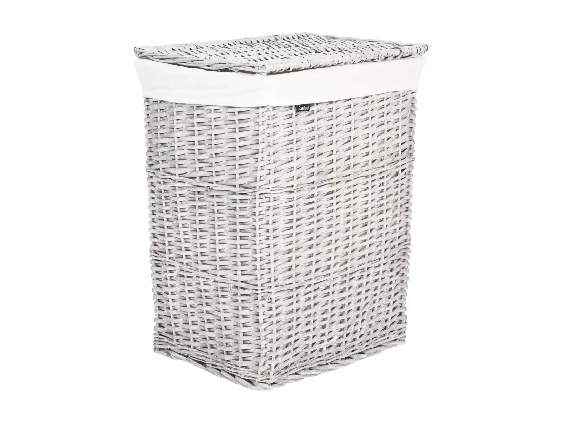 Lot de 5 paniers en saule blanc ELLA