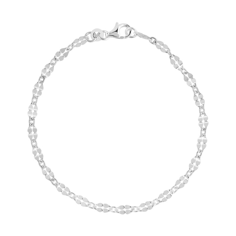 Bracelet argent 925 maille plate 18 cm