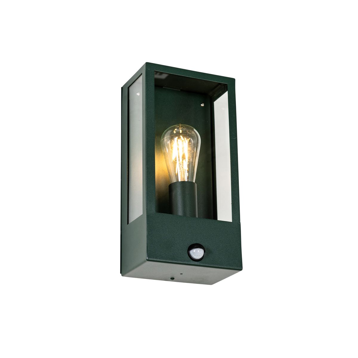 Buiten wandlamp donker groen met bewegingsmelder IP44 - Rotterdam