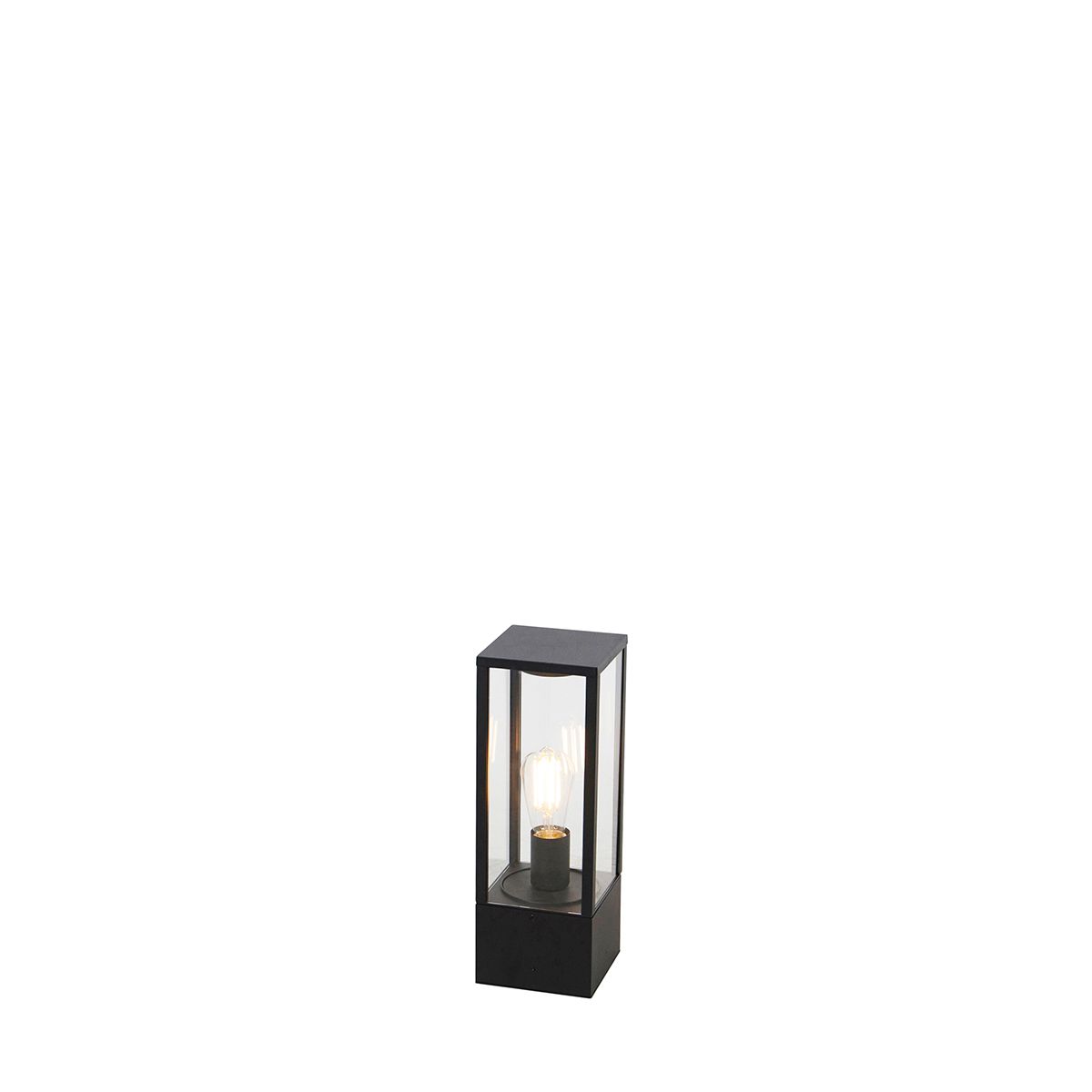 Industriële staande buitenlamp zwart 40 cm IP44 - Charlois