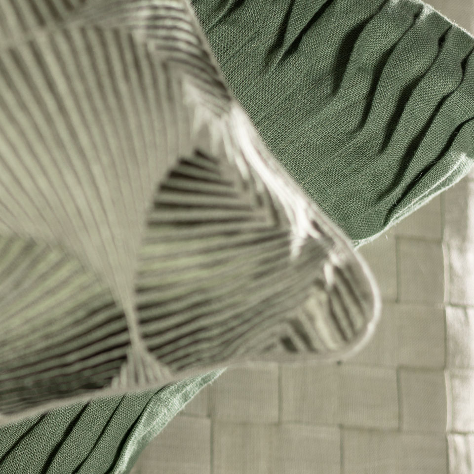 Kussen linnen Washed oldgreen