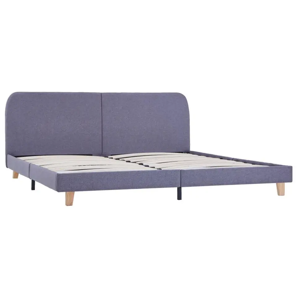 vidaXL - Tweepersoonbed - Lichtgrijs - Stof - 160x200 cm