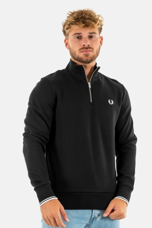 Pull hiver fred perry half zip 102 black