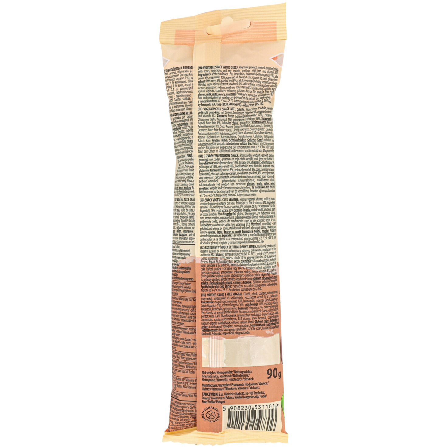 Snack It Vegestory Snack 3 Seeds vegane Wurst -