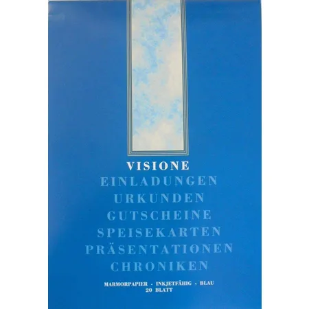 PVP Penig Marmorpapier, blau, 20 Blatt