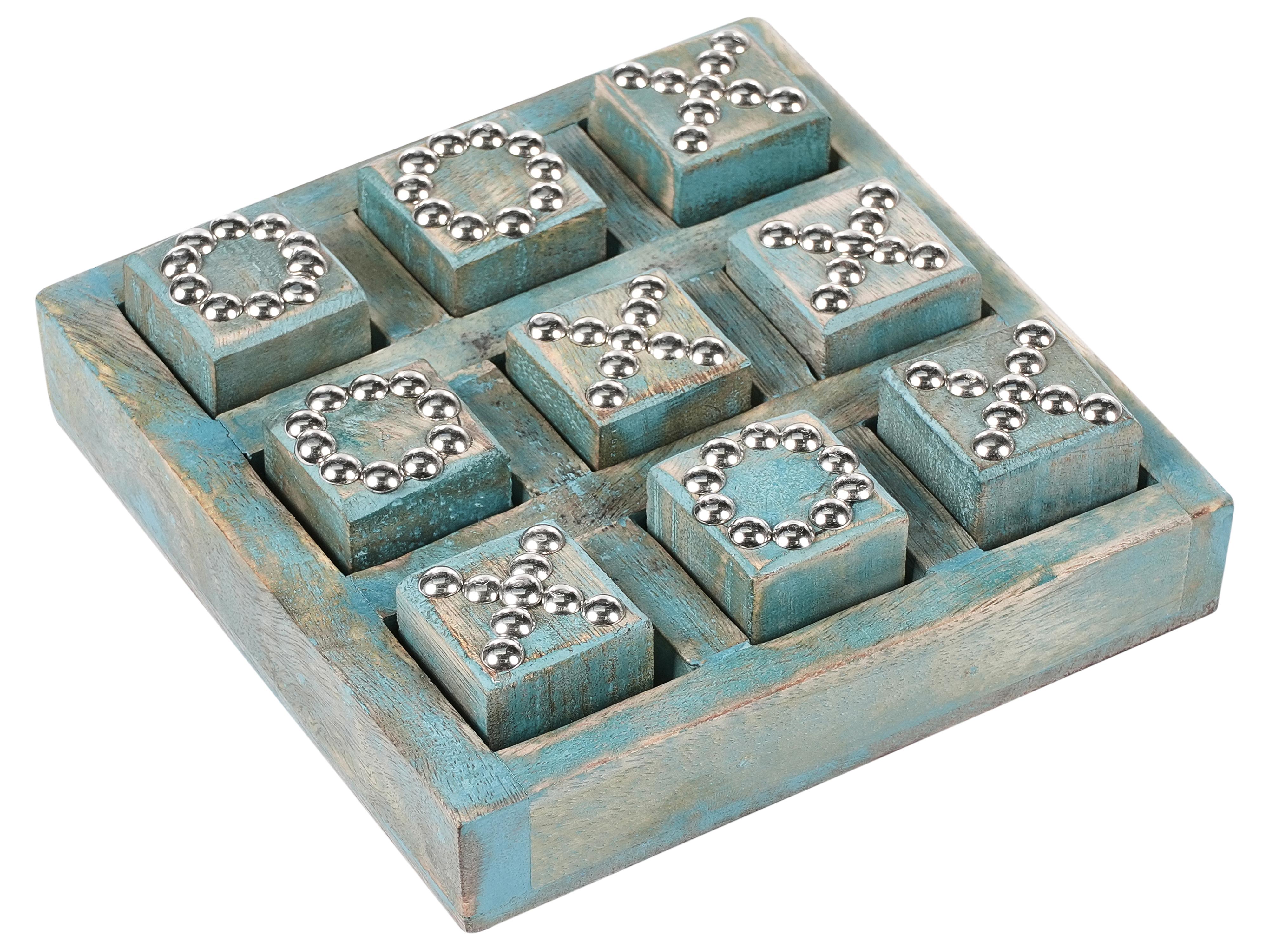 Tic-Tac-Toe spel KINA Mangohout Blauw
