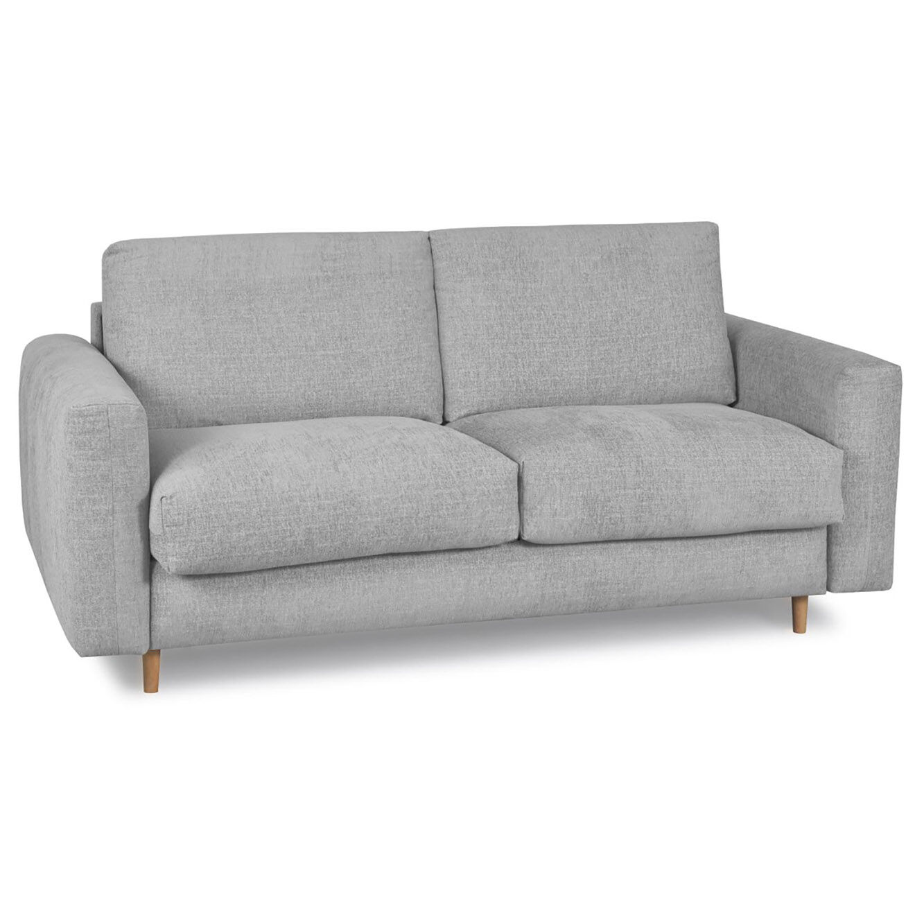 Bobochic Canapé convertible cocoone express gris clair - 220x105x98 cm