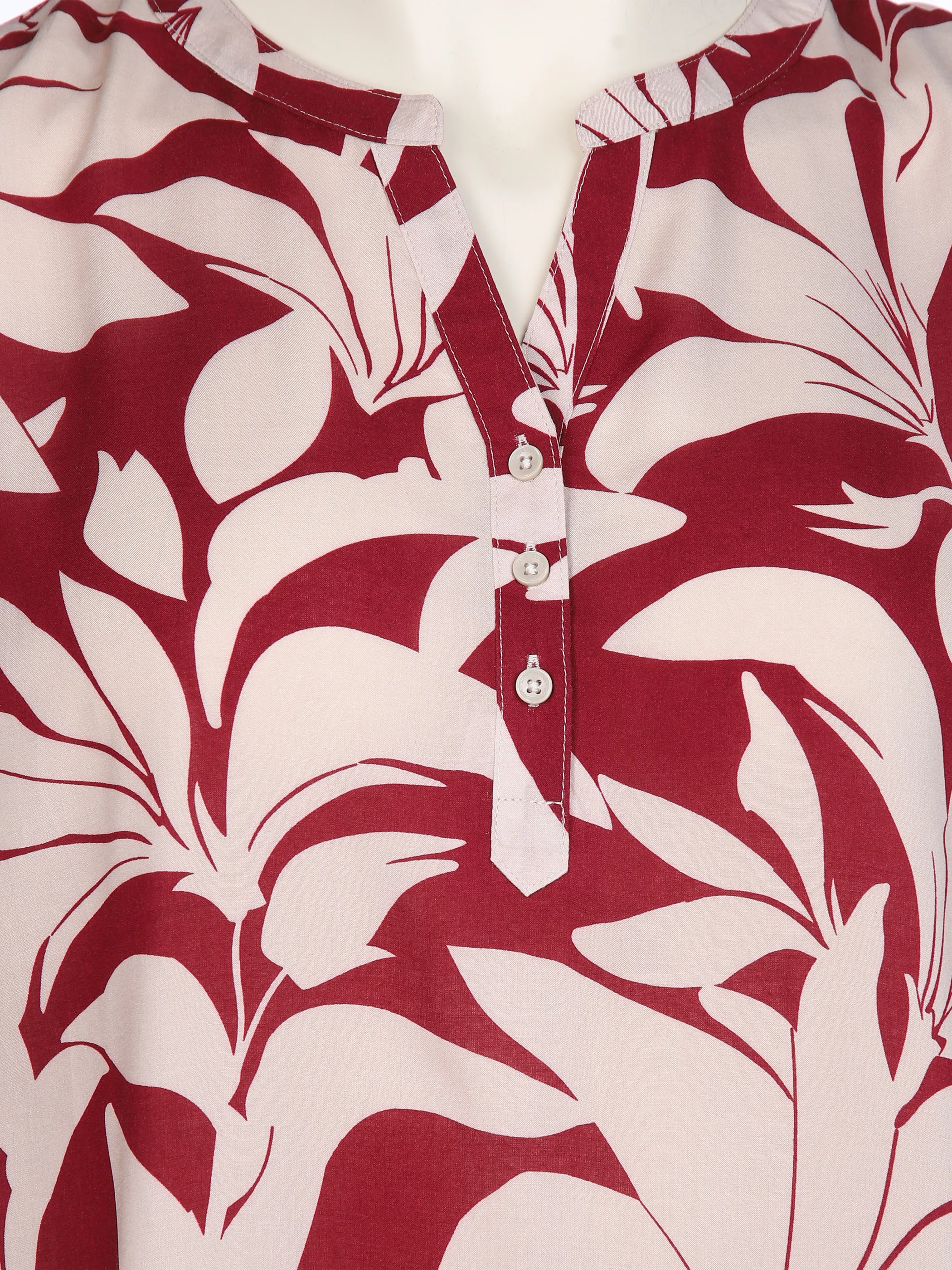 Große Größen Bluse mit Alloverprint