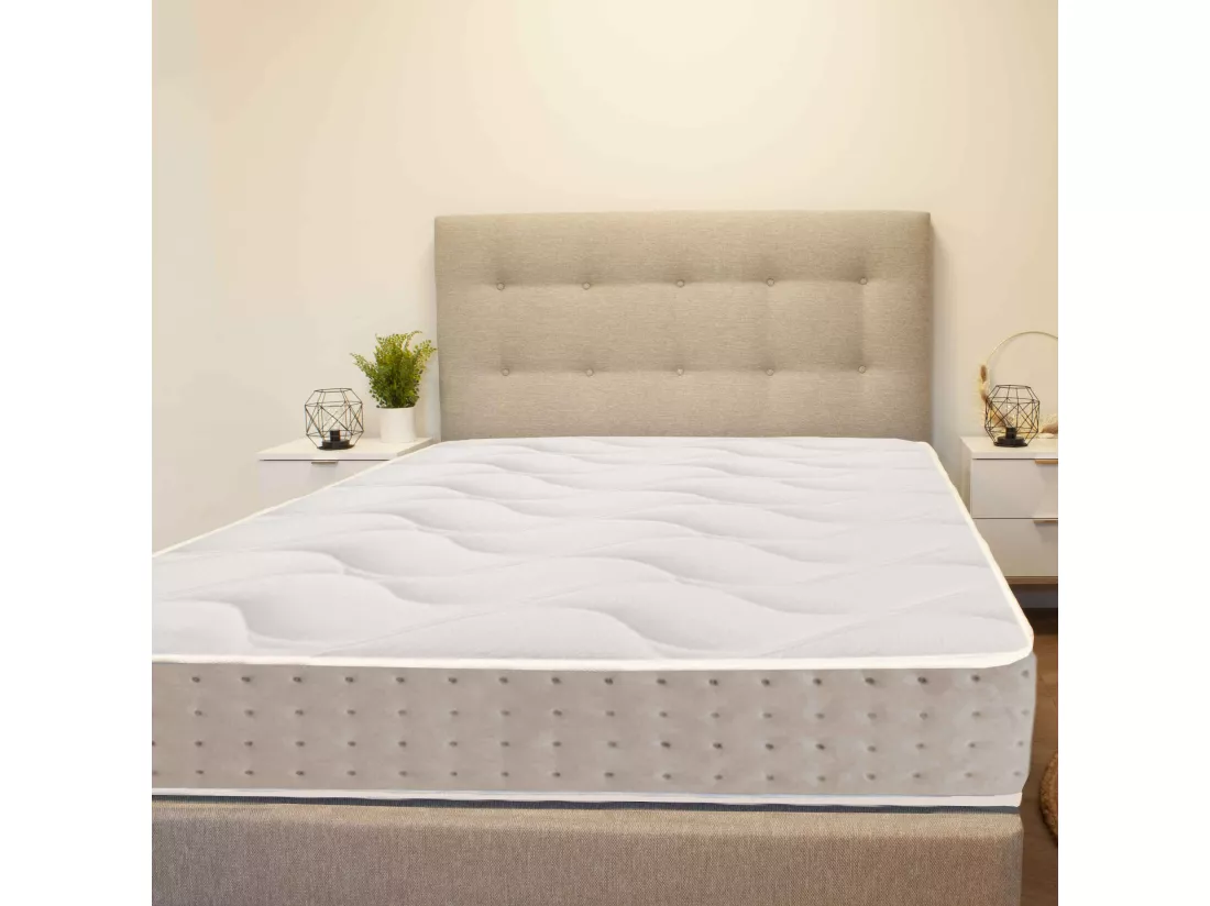 Matelas ressorts ensachés + mousse mémoire 24cm 140x190