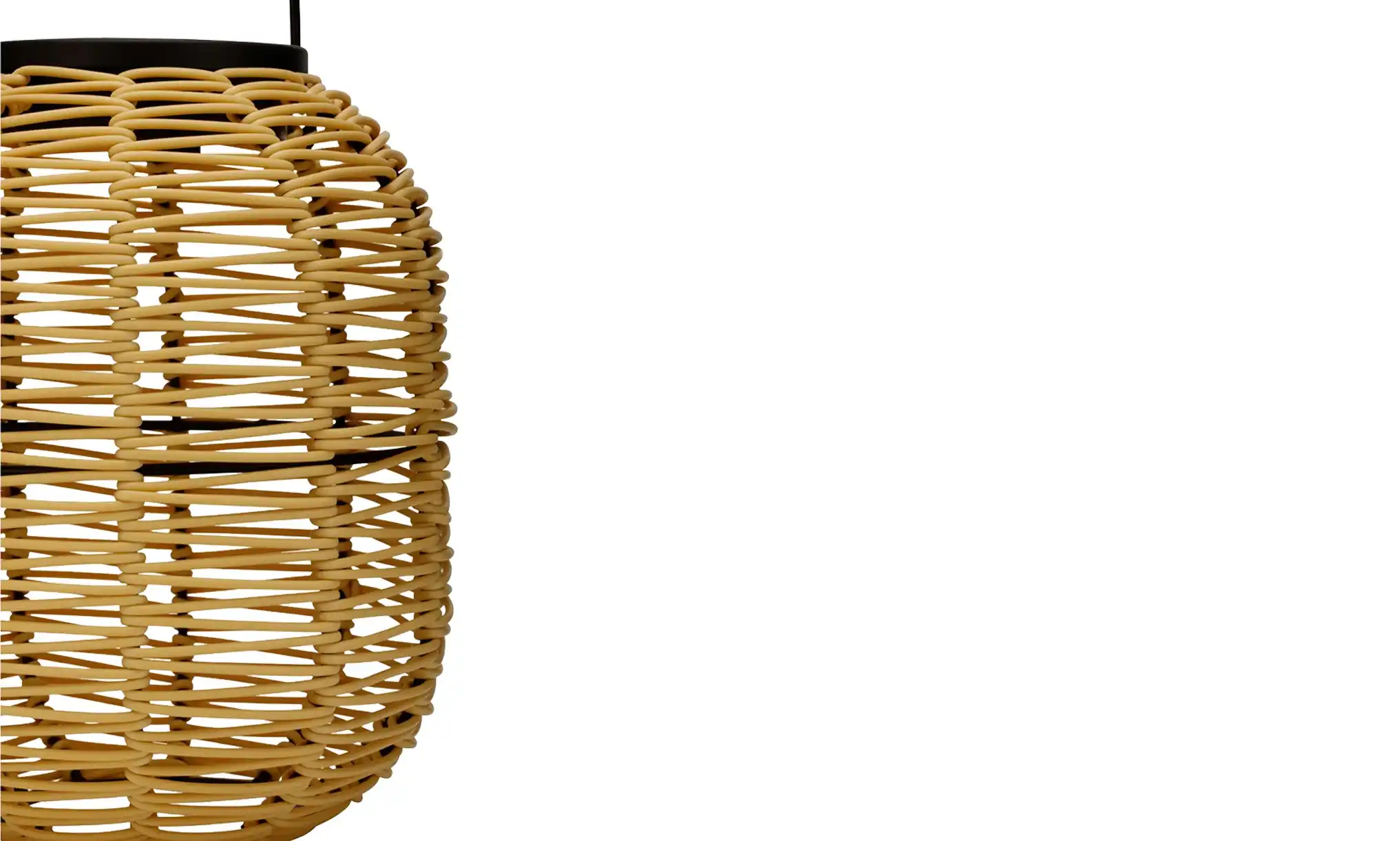 Solar-Tischleuchte, Laterne´ Rattan beige