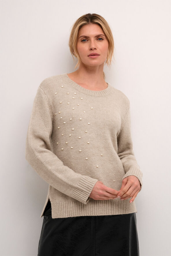 Cream CRPumpkin Knit Pullover Ancient scroll