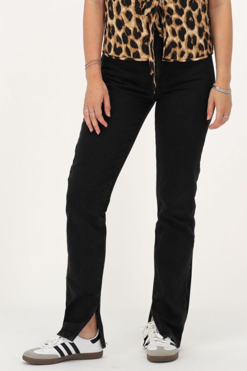 Zwarte jeans met split