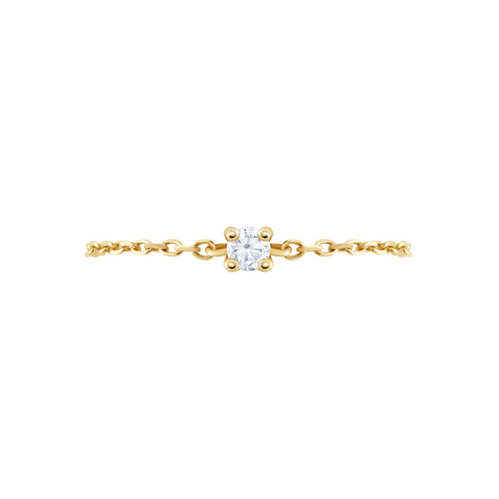 Bague Mahia Plaqué Or Jaune Oxyde De Zirconium