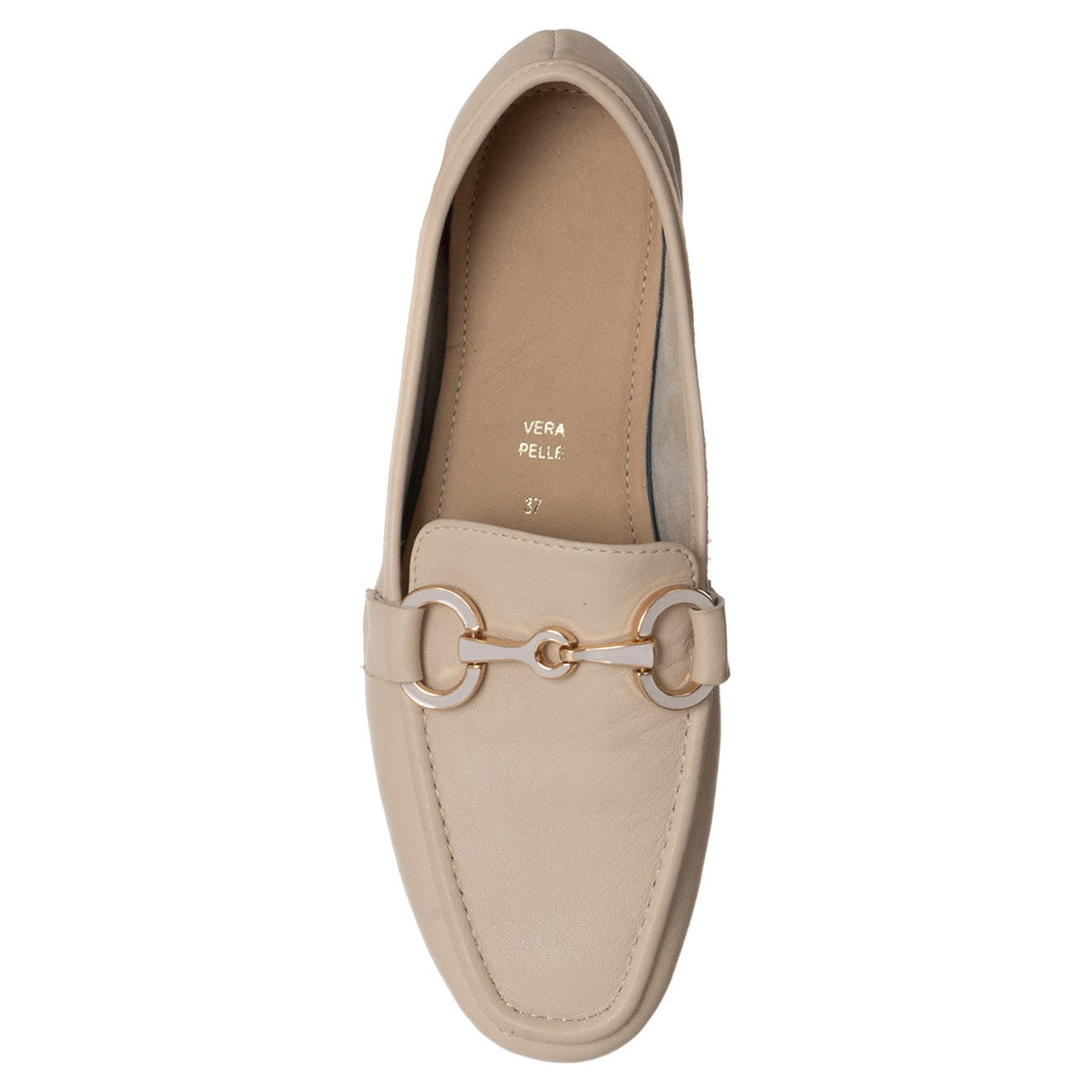 Loretta by Loretta Mocassins en Cuir Bérénice  beiges