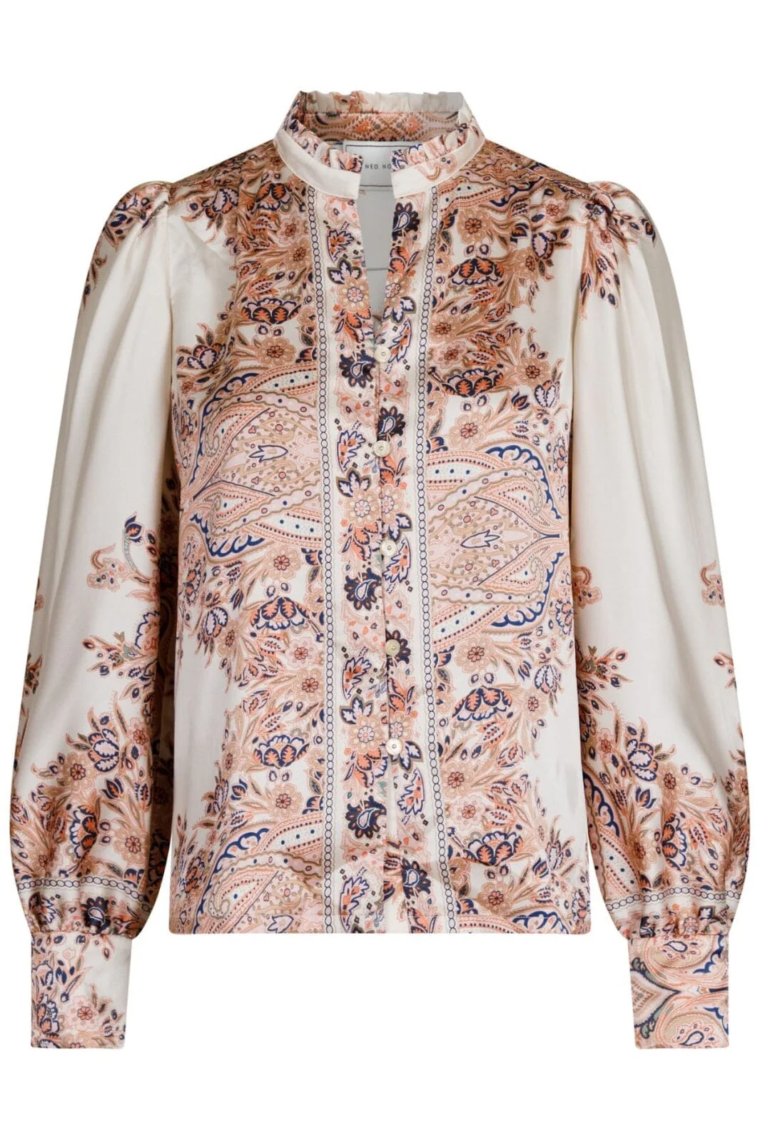 Neo Noir Massima Paisley Border Blouse creme