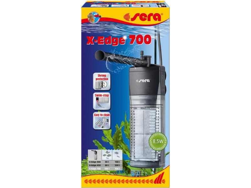 sera Eckfilter X-Edge 700 Leistungsstarke und energieeffiziente Innenfilter für Aquarien bis 300 Liter