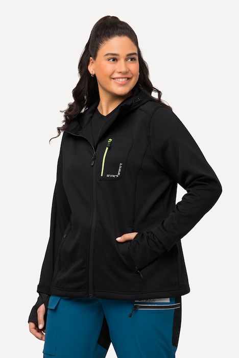 HYPRAR Sweatjacke, Reflektordruck, Kapuze, Daumenloch