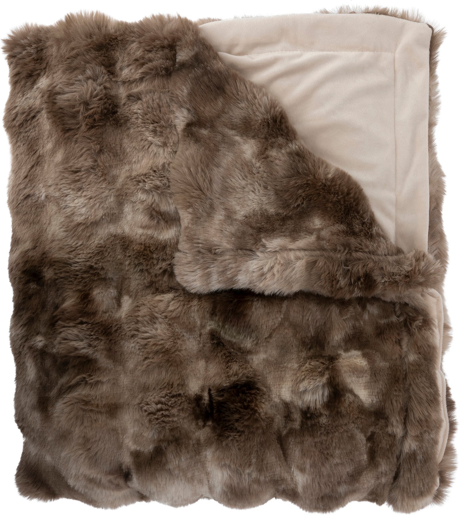 Intratuin plaid Romy bruin 160 x 140 cm