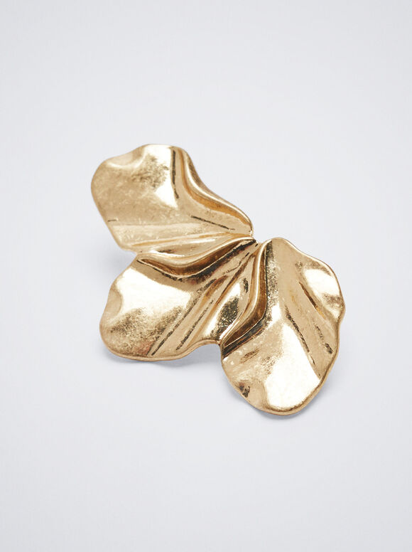 Brincos de ouro martelado - Ouro