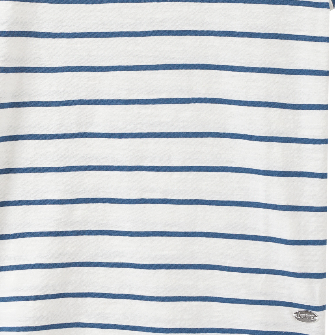 Yigga Mädchen T-Shirt mit Streifen weiss / blau