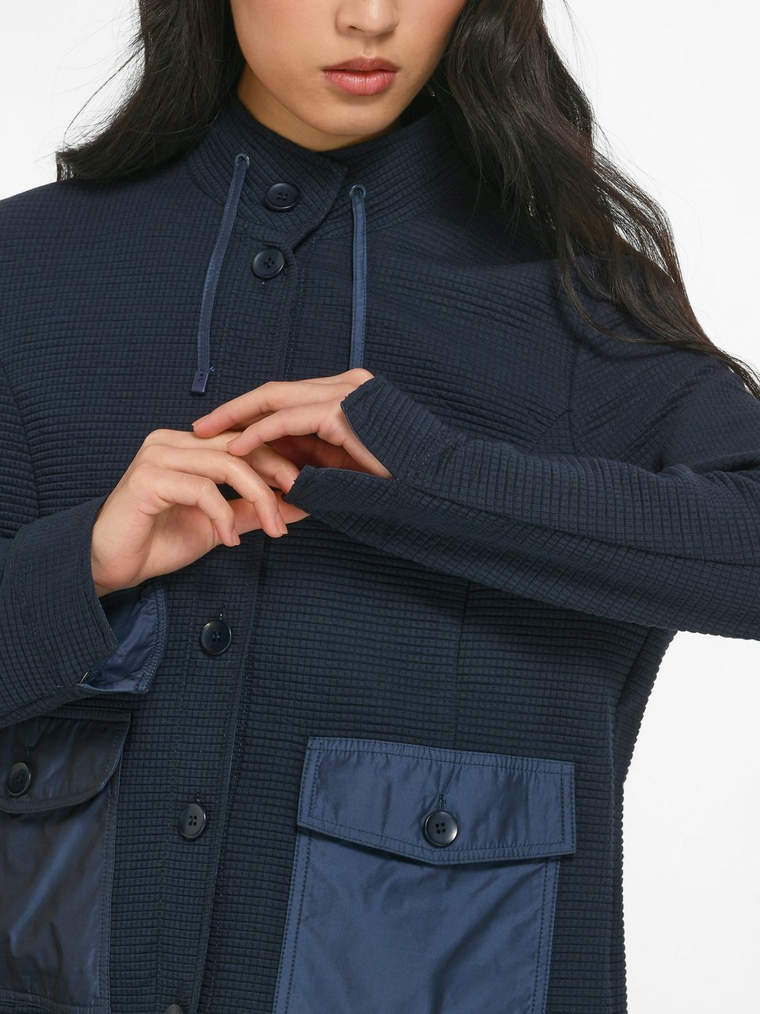 Jersey-Blazer mit 1/1-Arm