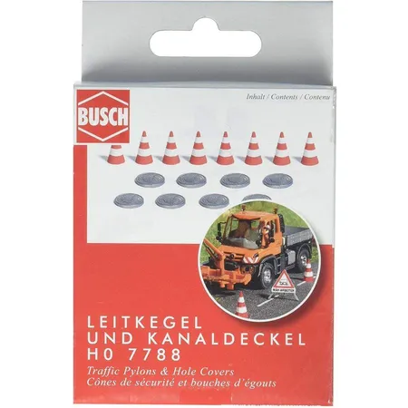 Busch Kanaldeckel und Leitkegel je 8 Stück