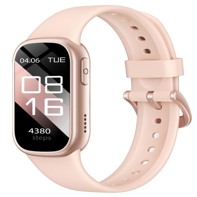 Smartwatch med Bluetooth-opkald og sundhedsovervågning Lyserød