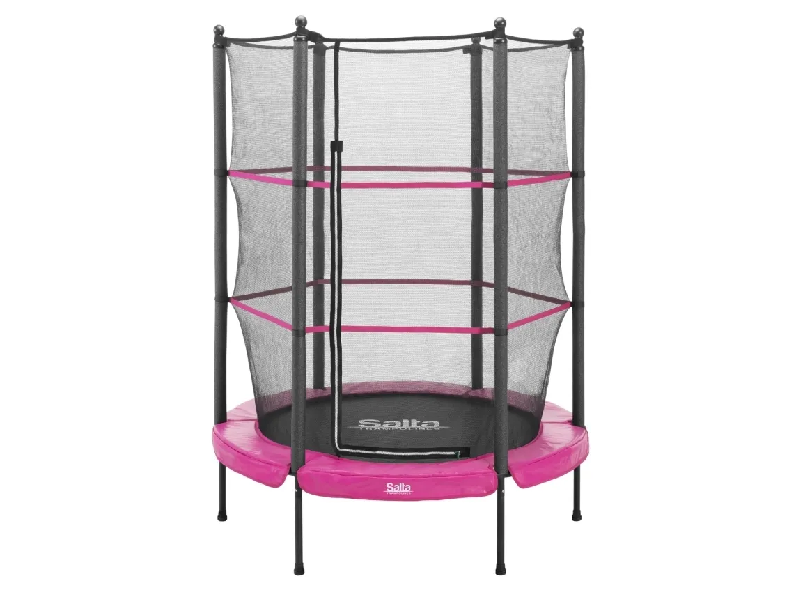 Salta 5426P, Trampolin, Rund, 35 kg, 3 År, Safety net, Sort, Lyserød