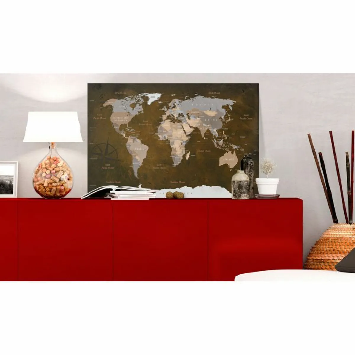Paris Prix Carte du Monde: Cinnamon - 80x120