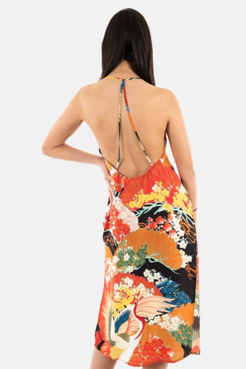 robe superdry vintage midi halter slip 8xy kam multi