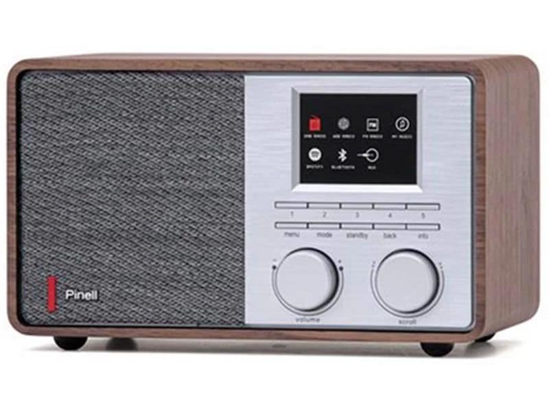 Pinell DAB  Radio Supersound 201 W Braun Digitalradio mit DAB , FM, Internetradio, Bluetooth 5.0 und Spotify Connect