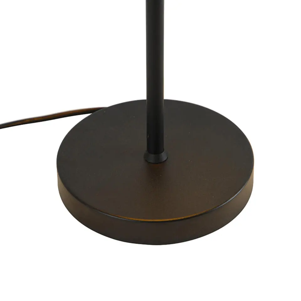 Qazqa tafellampen magnax zwart e27