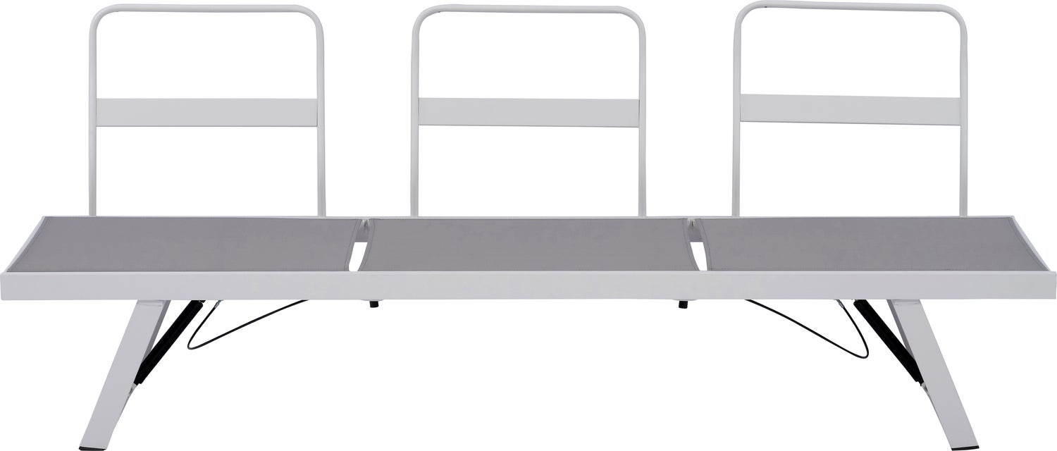 Intratuin tuinbank Julia wit / taupe 198 x 76 x 81 cm