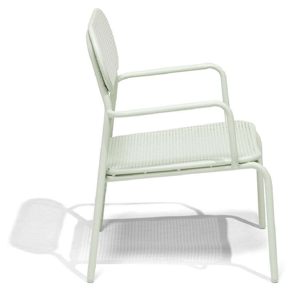 Chaise basse de jardin Faro empilable métal vert 56x56xH75cm
