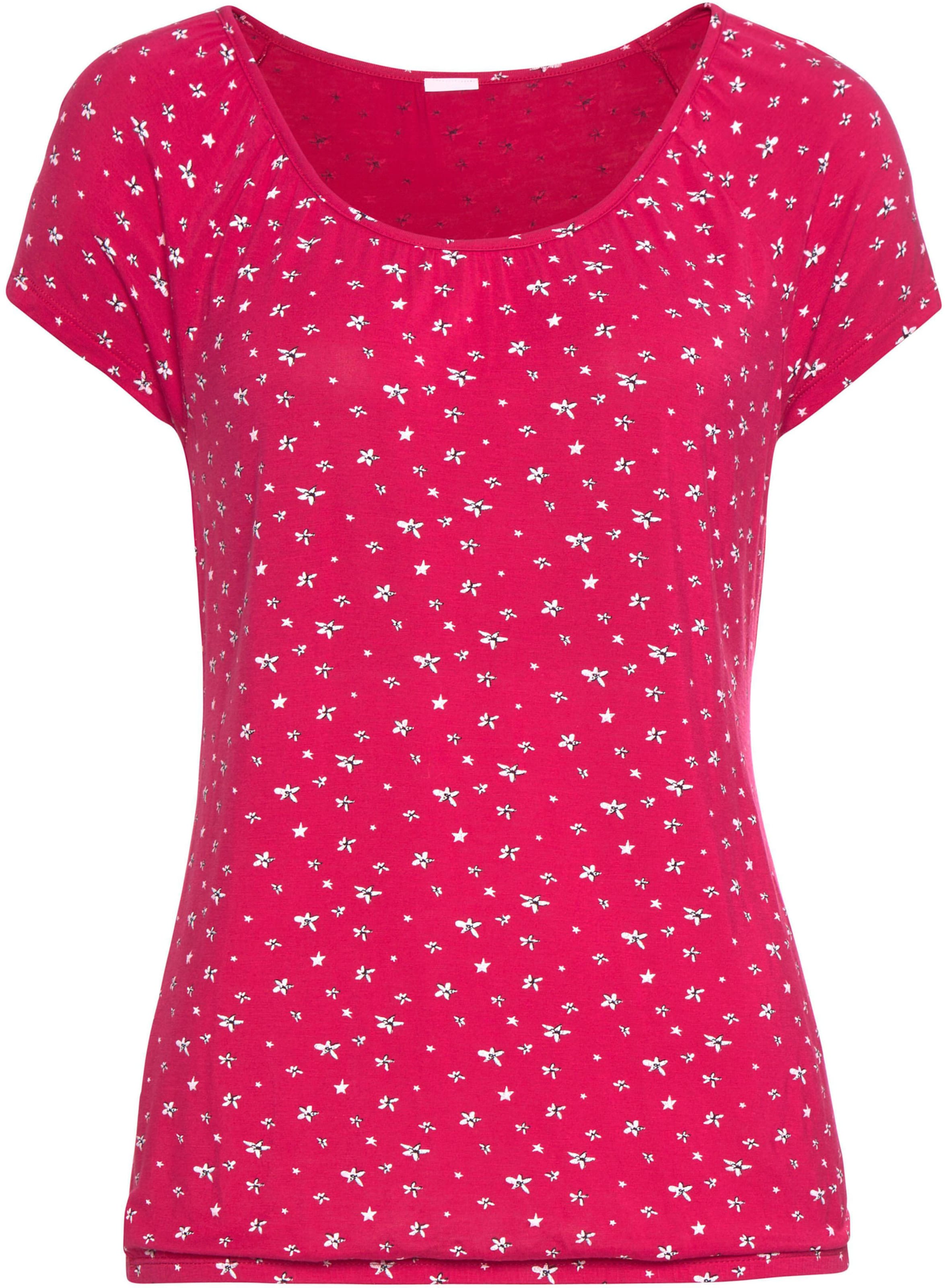 LASCANA Kurzarmshirt in pink, navy