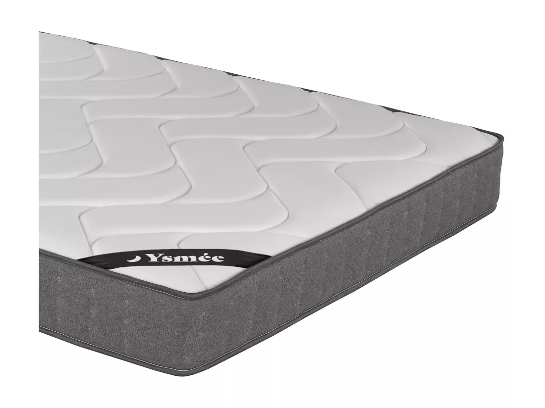 Matelas 140 x 200 cm ressorts ensachés 5 zones accueil mémoire de forme ép.23cm - BABYLONE de YSMÉE