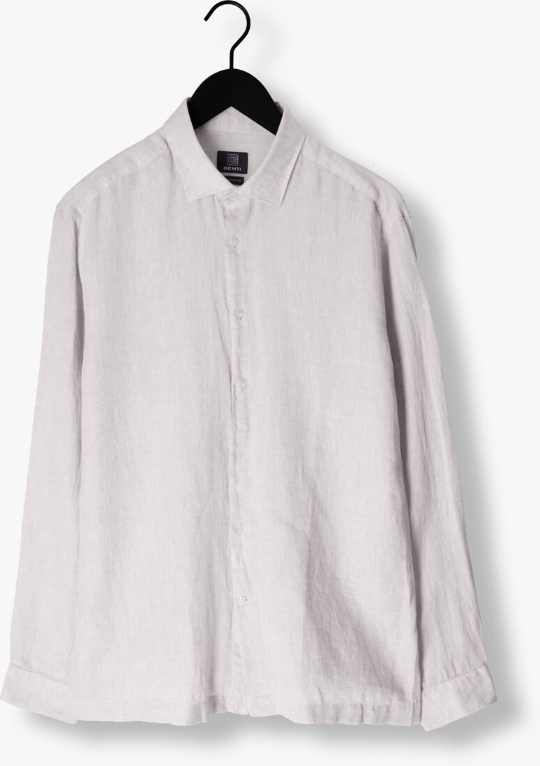 GENTI bruine genti casual overhemd linnen s7054-1120