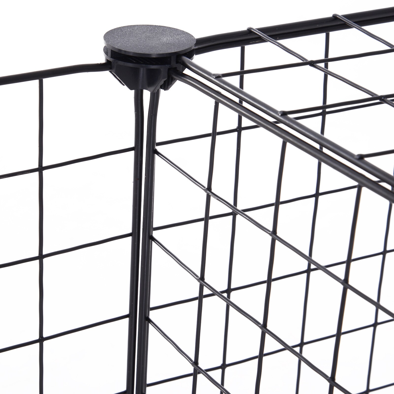 PawHut Freigehege mit Metallgitter schwarz 106 x 73 x 36 cm (LxBxH)