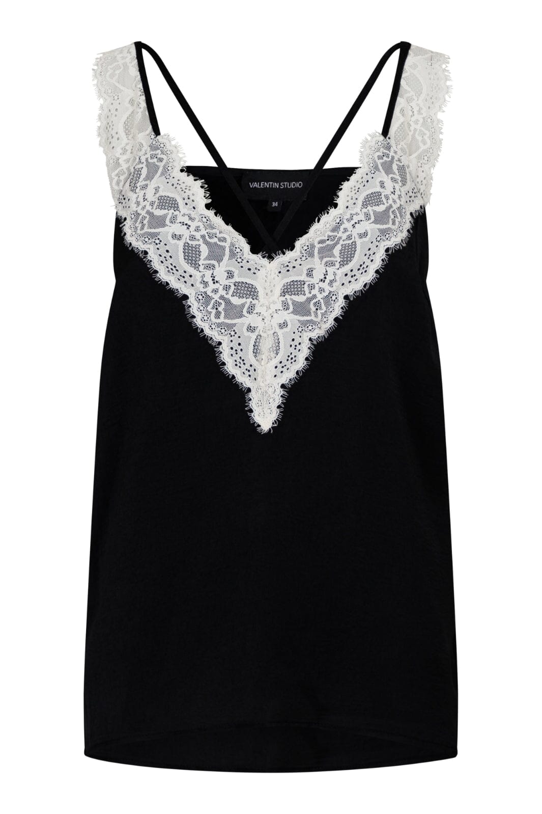 Valentin Studio String Contrast Top black