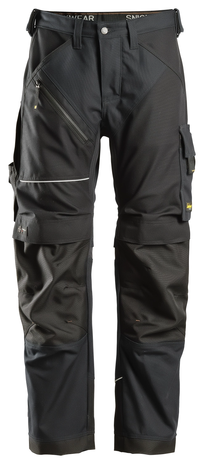 Snickers 6314 Werkbroek Ruffwork Canvas  - Zwart - Maat 056