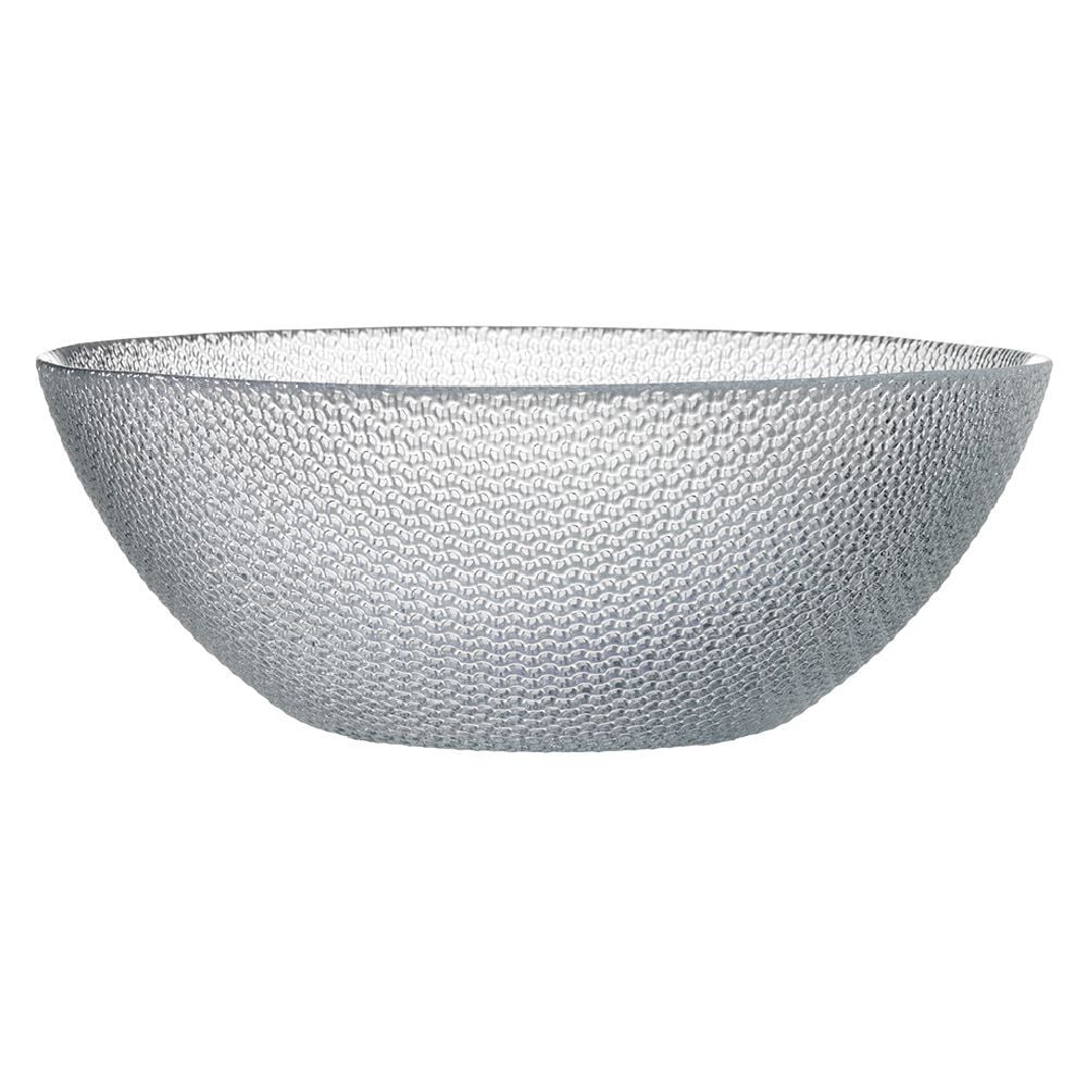 Saladier en verre design relief transparent x2